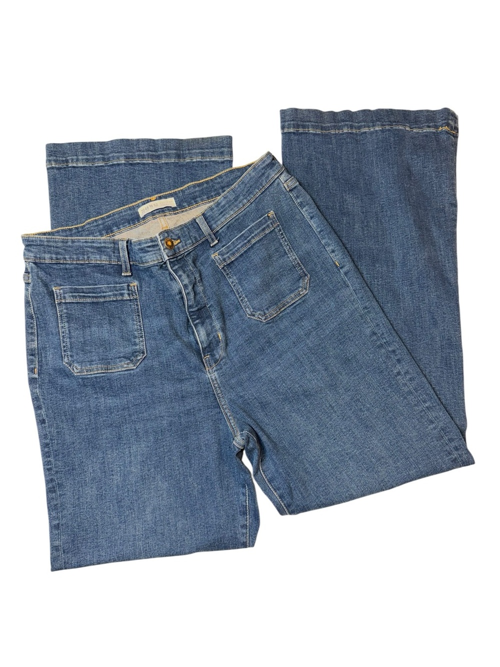 Denim&Co Straight Leg Women's Jeans in Medium Blue
